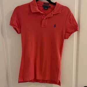 Ralph Lauren Pink Polo with Blue Emblem